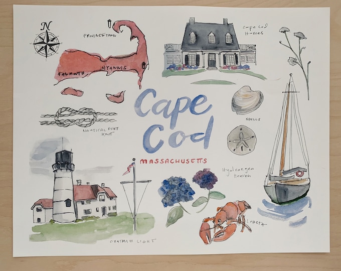 Cape Cod Illustration - Etsy
