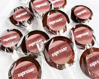 Espresso Hard Candy Lollipops