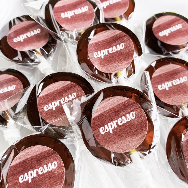 Espresso Hard Candy Lollipops