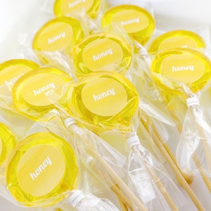 Honey Hard Candy Lollipops