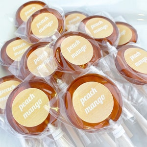 Peach Mango Hard Candy Lollipops