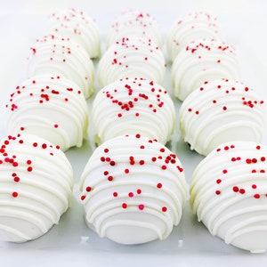 Southern Red Velvet Cake Truffles, Cake, Birthday, Shower, Wedding, Favor, Celebrate, Red image 2