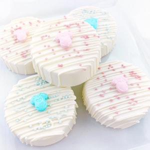 Gender Reveal Chocolate Covered Oreos, Onesie, Baby Girl, Baby Boy, Oreo, Birthday, Shower, Favor, Party, Celebrate