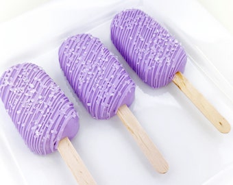 Sparkling Cakesicles, Cake Pops, Purple, Lavender, Birthday, Wedding, Party, Shower, Favor