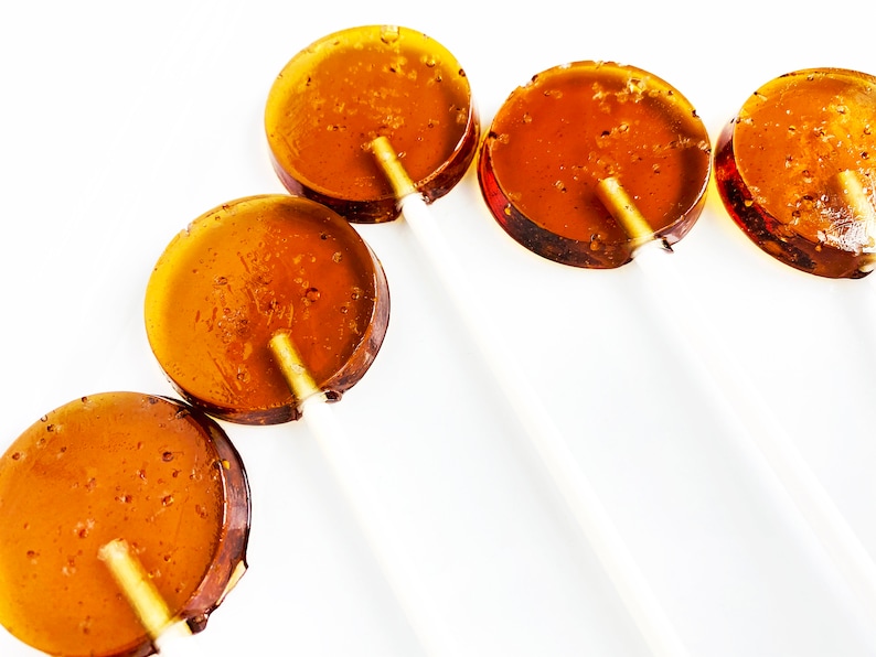 Sea Salt Caramel Hard Candy Lollipops Etsy