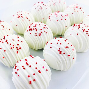 Southern Red Velvet Cake Truffles, Cake, Birthday, Shower, Wedding, Favor, Celebrate, Red image 3