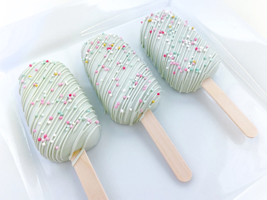 Cakesicles Cake Pops Sage Mint to Be Birthday Party Etsy