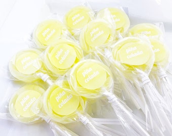 Piña Colada Hard Candy Lollipops