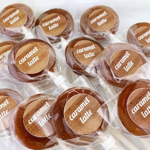 Caramel Latte Hard Candy Lollipops