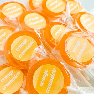 Orange Creamsicle Lollipops