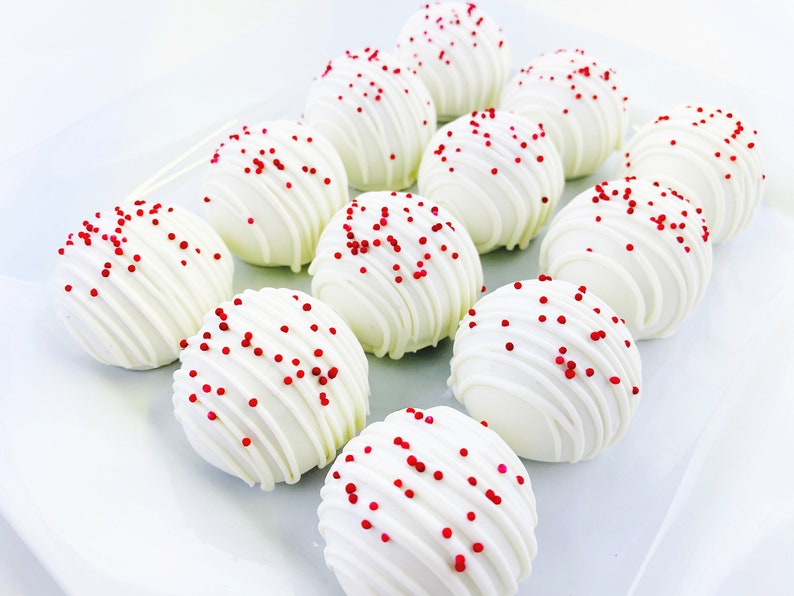 Southern Red Velvet Cake Truffles, Cake, Birthday, Shower, Wedding, Favor, Celebrate, Red image 1