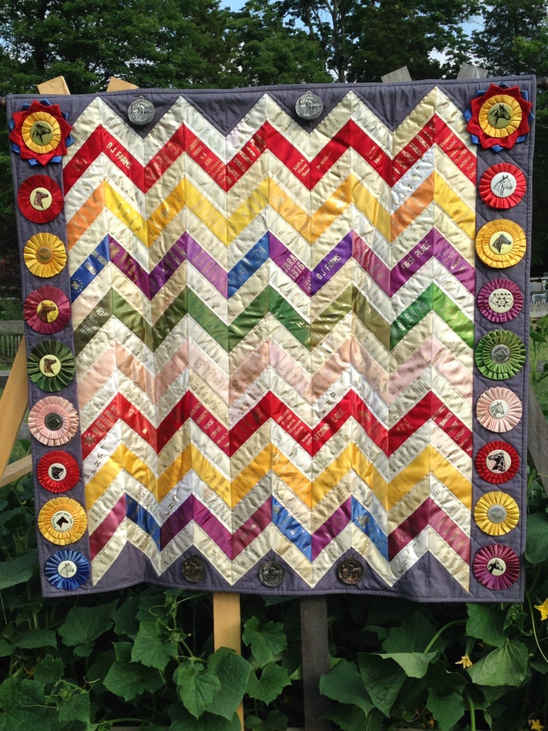 Ribbon Quilt Custom Order Handmade Horse Show Ribbon Quilt Etsy