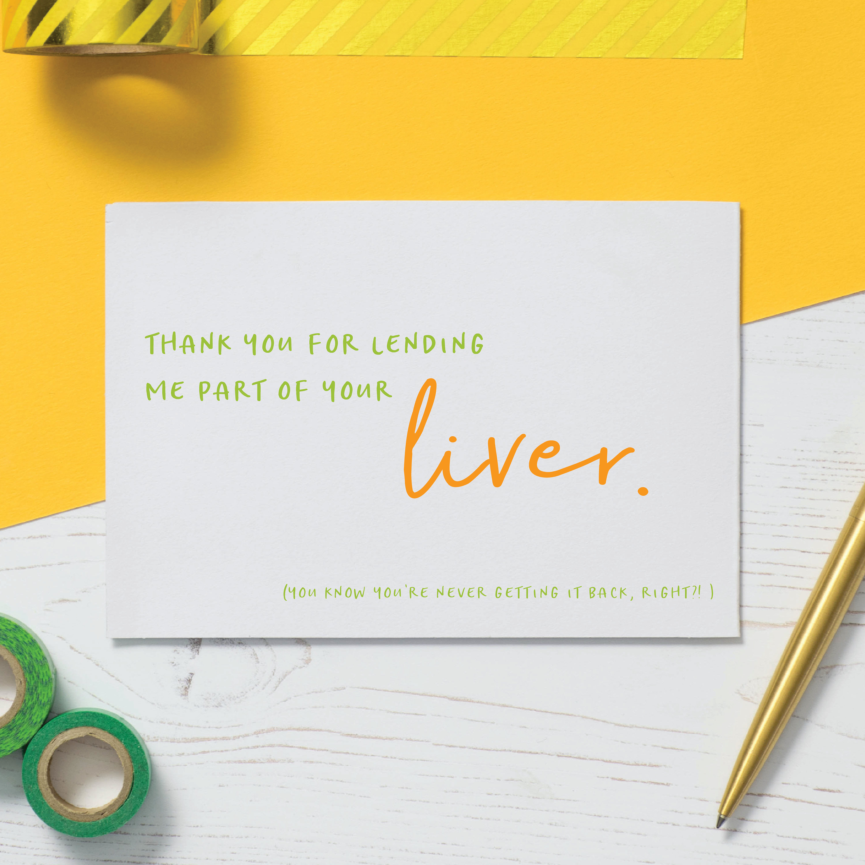 Liver Donor Thanks Card Liver Donation Serious Illness Get Etsy