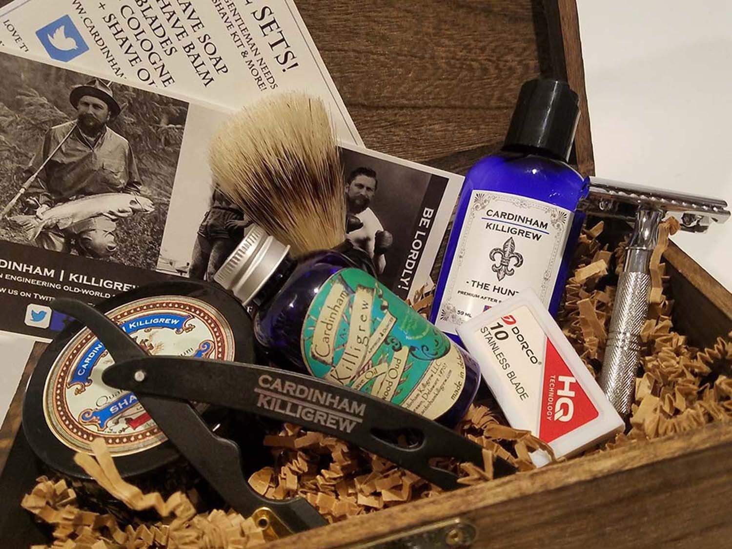 Vintage Look Personalized Shave Kit with Straight Edge unique Etsy