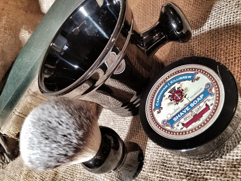 Men's Straight Razor Shave Mug Brush Gift Set Fathers Day Etsy