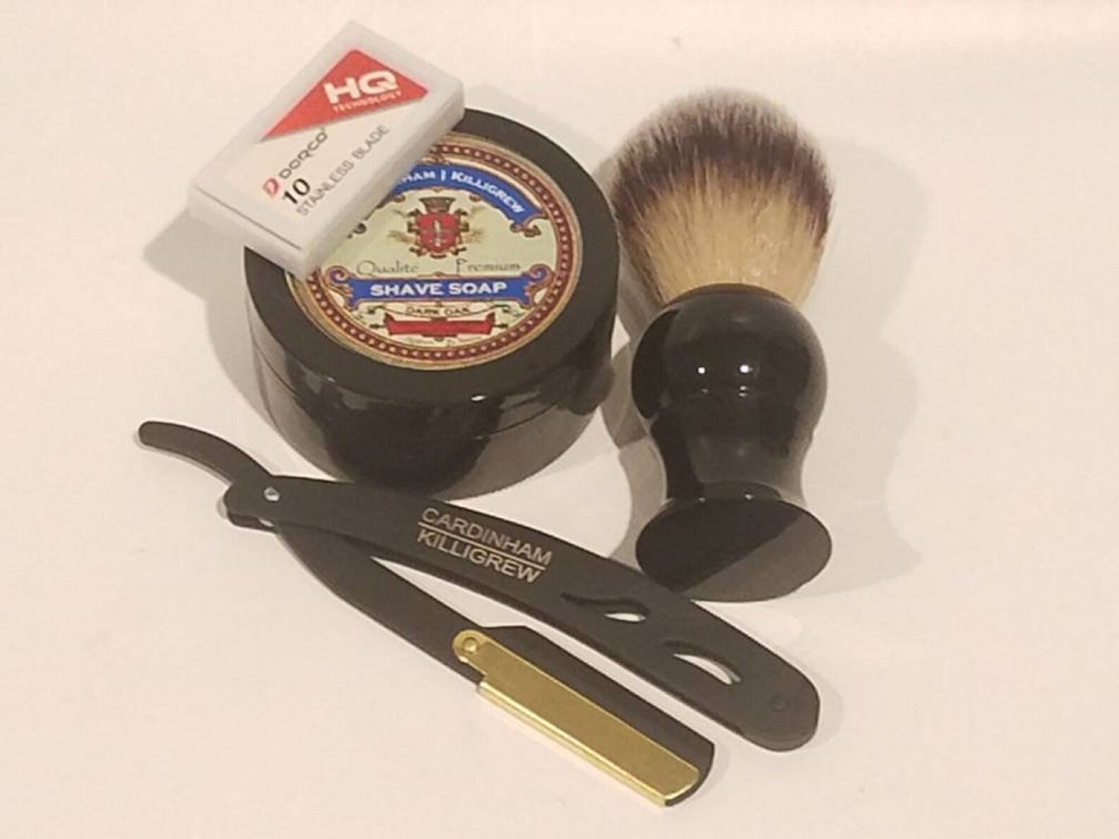 Old World Personalized Shave Kit With Straight Edge Unique Etsy