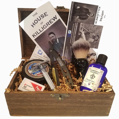 Personalized Shaving Kit Wooden Shave Kit Groomsmen Gift Box Etsy