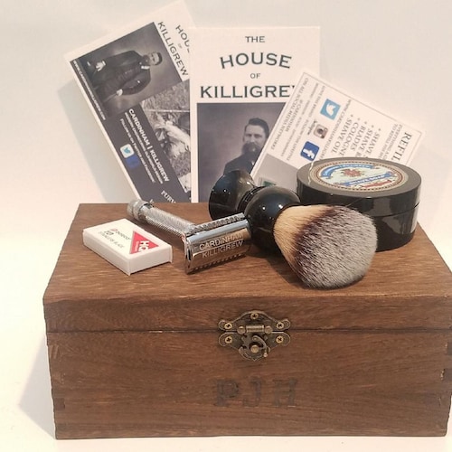 Personalized Shaving Kit Wooden Shave Kit Groomsmen Gift Box Etsy