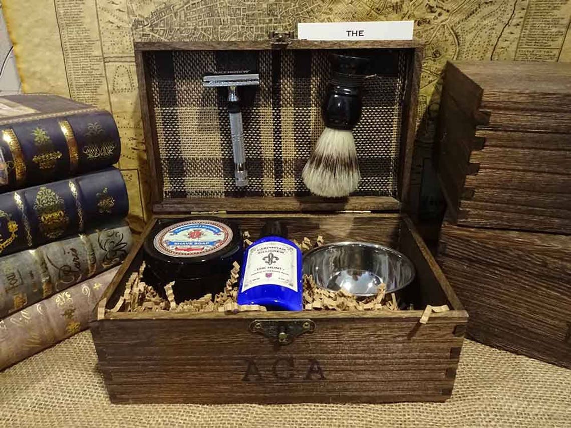 Personalized Shaving Kit wooden Shave Kit christmas gifts for Etsy