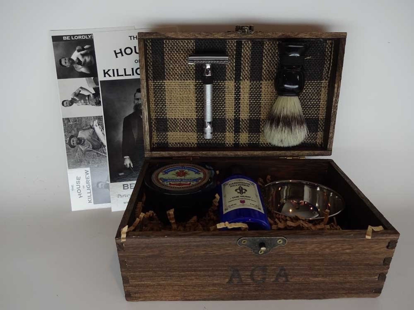 Personalized Shaving Kit wooden Shave Kit Groomsmen Gift Box Etsy