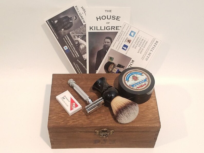 Personalized Shaving Kit Wooden Shave Kit Groomsmen Gift Box Etsy