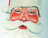 Vintage Paper Advertising Santa Mask Unused Promotional Item