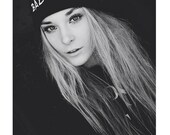 Bad Hair Day Knit Beanie Black Embroidered