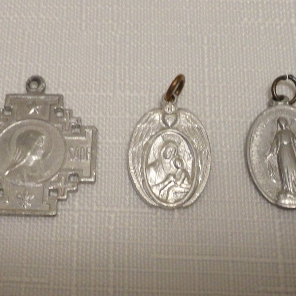 3 Vintage Religious Medals