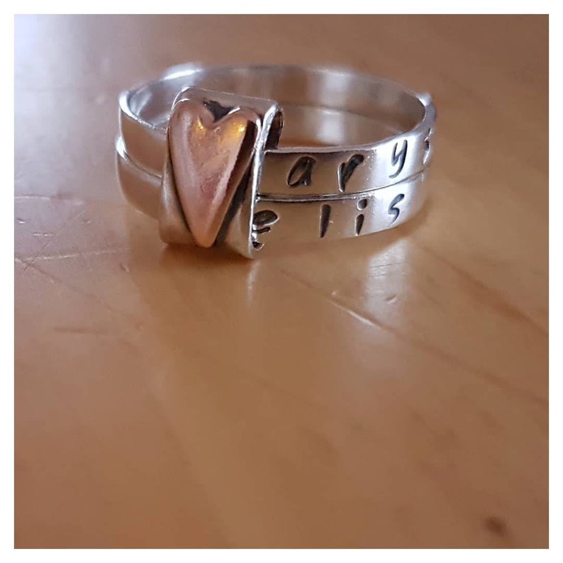 Personalised Stacking Rings Stacking Name Rings / Etsy