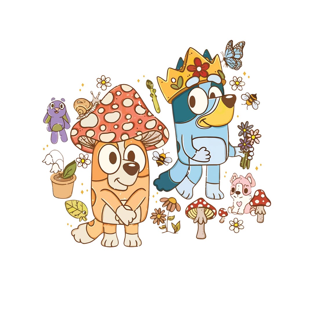 Bluey Dance Mode PNG und Bluey Friends PNG Combo 3 Dateien Friends of