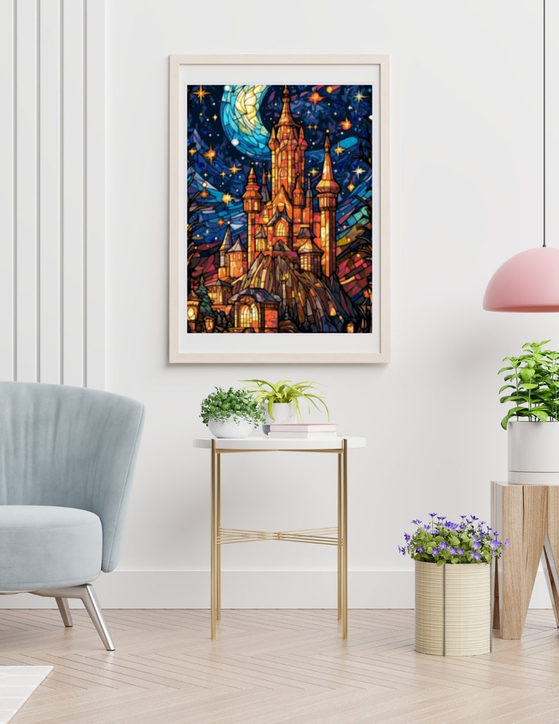 Modern Fairy Tale Cross Stitch Pattern "stained Glass Castle I" PDF ...