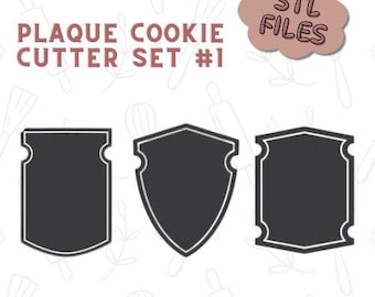 Plaque Cookie Cutter STL Files | Versatile Label & Frame Shapes | STL + 3MF Digital Files