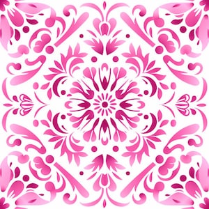 Easy Pink "Marokkanische Fliese V" Kreuzstich Muster PDF | Einfacher Kreuzstich | Musterbewahrer
