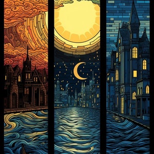 Cross Stitch Pattern &quot;Paneled City&quot; PDF | Easy Full Coverage Counted Cross Stitch | Pattern Keeper