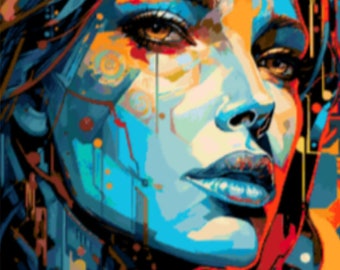 Cross Stitch Pattern "Painted Lady VII" PDF | Easy Full Coverage Counted Cross Stitch | Pattern Keeper