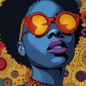 Cross Stitch Pattern &quot;70&#39;s Power Woman&quot; PDF | Easy Full Coverage Counted Cross Stitch | Pattern Keeper