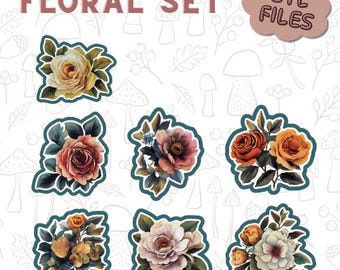 Floral Cookie STL Cutter Set – 7-Piece Flower Shaped Digital Files