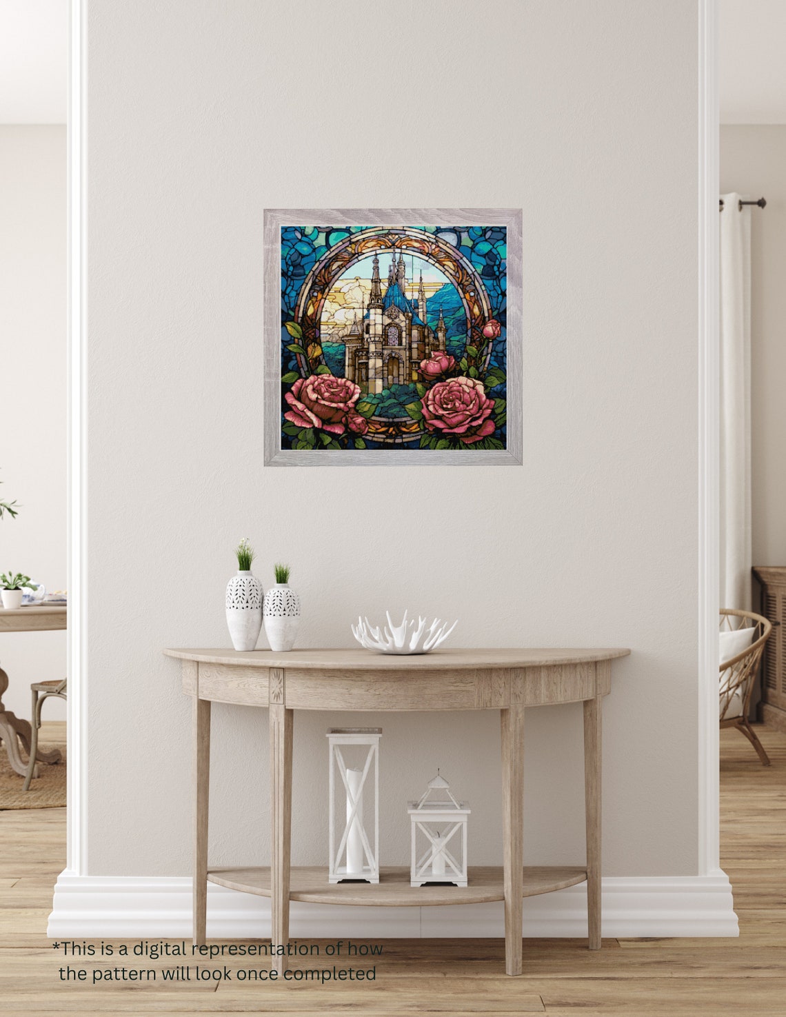 Fantasy "stained Glass Castle Iii" Cross Stitch Pattern PDF | Easy Full ...