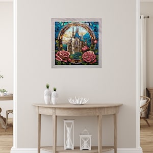 Fantasy "stained Glass Castle Iii" Cross Stitch Pattern PDF | Easy Full ...
