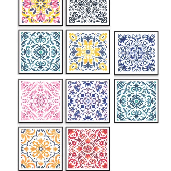 LOT de motifs de carreaux marocains au point de croix | Lot de 10 | Simple point de croix compté PDF | Compatible avec Pattern Keeper