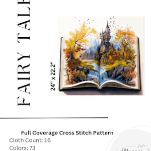 Fantasy "fairy Tale Book" Cross Stitch Pattern PDF | Easy Full Coverage ...