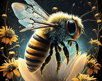 Cross Stitch Pattern "Bee in Flight" PDF | Easy Full Coverage Counted Cross Stitch | Pattern Keeper
