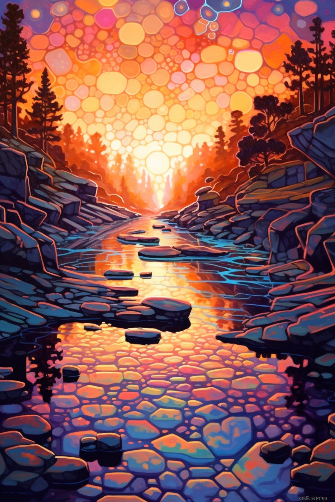 Modern Cross Stitch pebble Creek PDF Easy Full Coverage Counted Cross