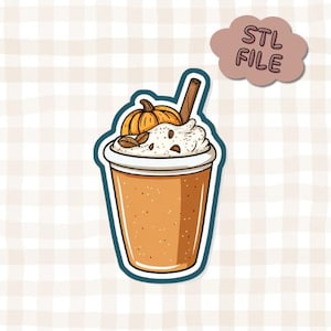 STL Pumpkin Spice Latte Cookie Cutter | Fall | Coffee | Digital File | 3D Print