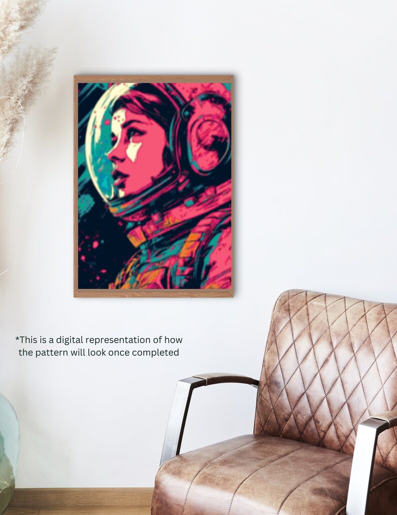 Fantasy Space Cross Stitch Pattern "astrogirl" PDF | Easy Full Coverage ...