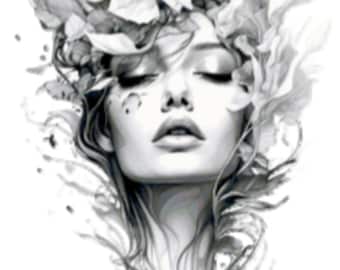 Cross Stitch Pattern "Artistic Portrait" PDF | Easy Full Coverage Counted Cross Stitch | Pattern Keeper