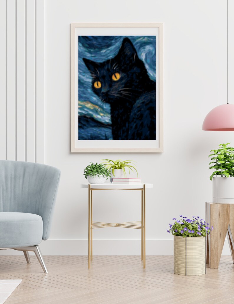 Modern Cross Stitch starry Night Kitty PDF Easy Full Coverage Counted ...