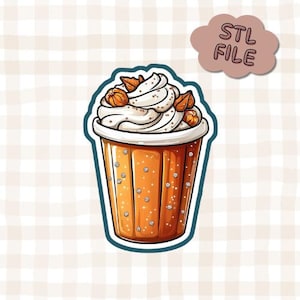 STL Pumpkin Spice Coffee Cup Cookie Cutter | Fall | Coffee | Digital File | 3D Print