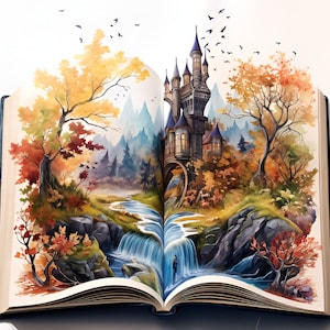 Fantasy &quot;Fairy Tale Book&quot; Cross Stitch Pattern PDF | Easy Full Coverage Counted Cross Stitch | Pattern Keeper