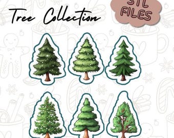 STL Christmas Tree Cookie Cutter Bundle – 6 Digital 3D Printable Holiday & Winter Cookie Files